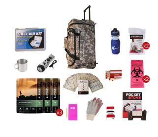 Food Storage Survival Kit (Option: Rolling Bag - Camo)