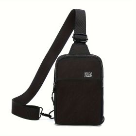 Small Crossbody Bags For Women & Men, Mini Sling Bag Fanny Packs Crossbody Purse, Chest Bag For Travelling, Hiking, Running -Black (Color: Black)